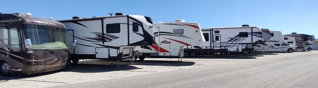 On-site RV dump station and water access available at Arbor RV Storage in Menifee