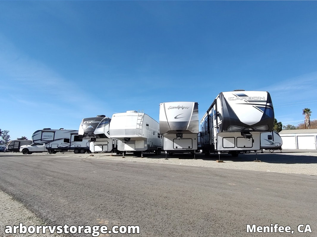 Arbor RV Storage Gate Sign in Homeland Menifee California