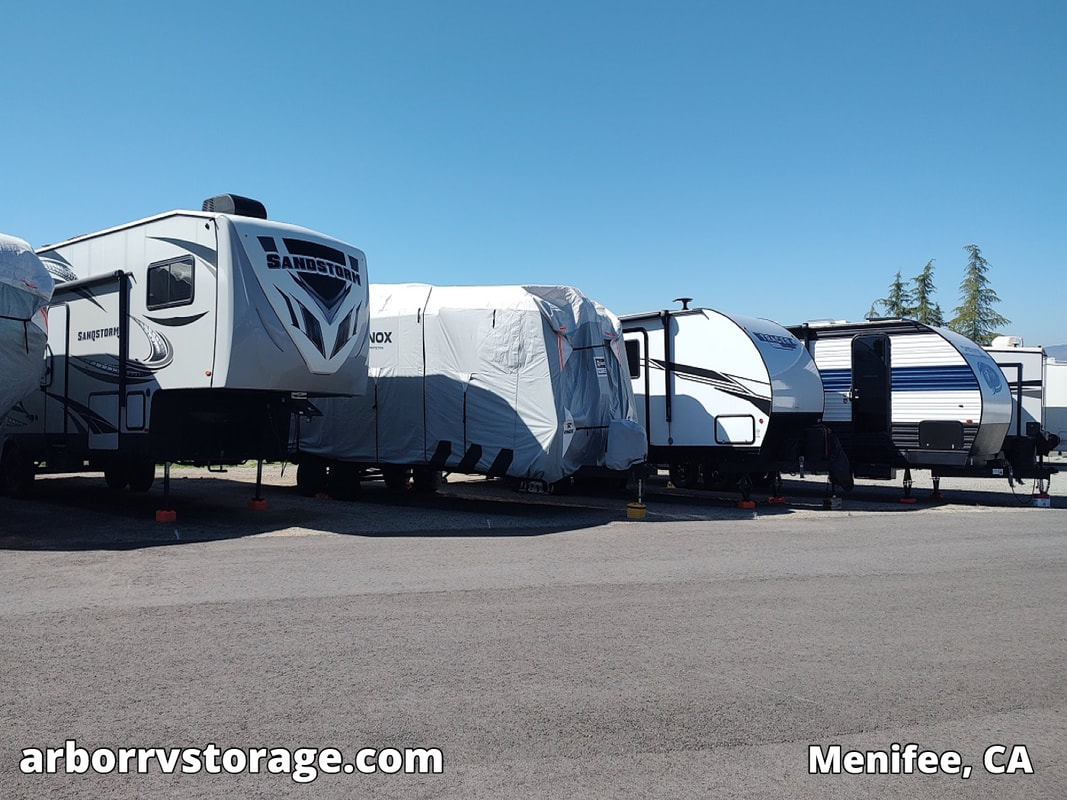 Front Entrance of Arbor RV Storage in Homeland Menifee California